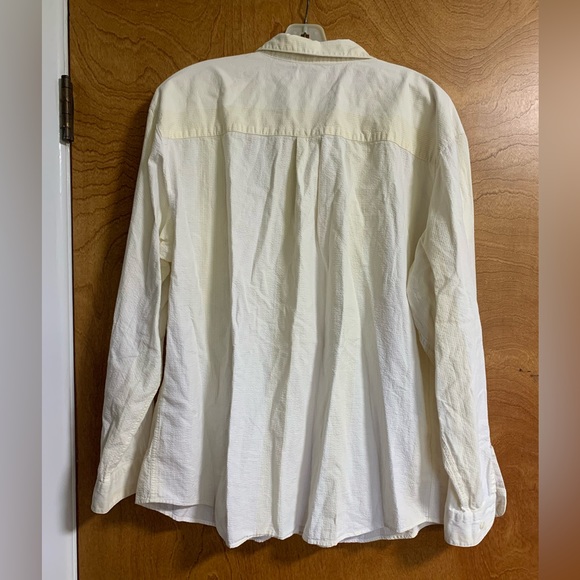 Yellow and white Talbots button up - Picture 4 of 4